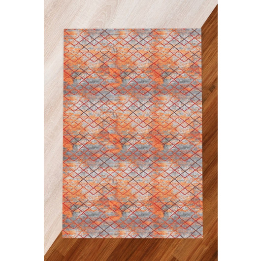Colorful Modern Geometric Pattern Decorative Carpet With Anti Slip Base