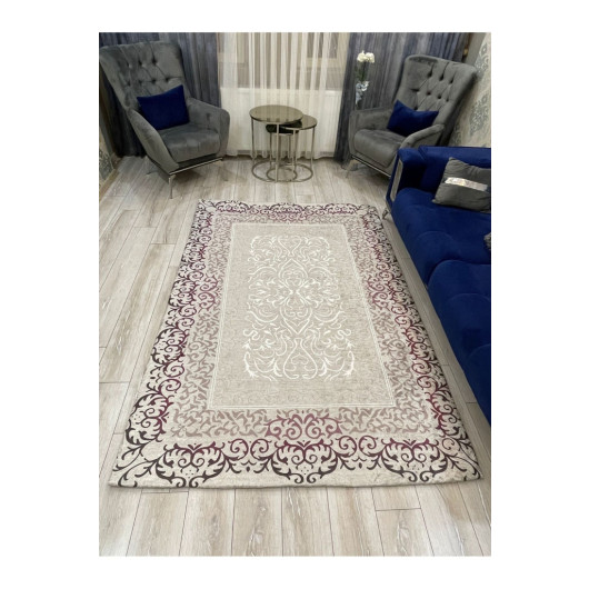 Carpet Cover With Colorful And Elegant Velvet Decorations