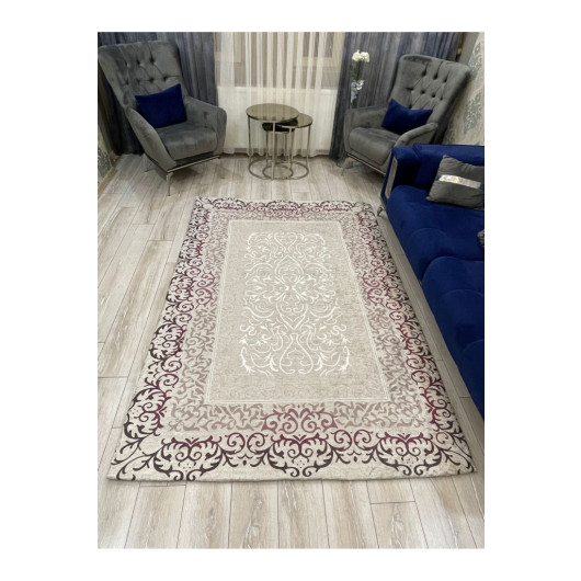 Carpet Cover Decorated With Colorful Velvet Decorations