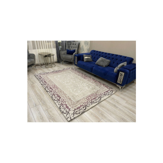 Carpet Cover With Colorful And Elegant Velvet Decorations