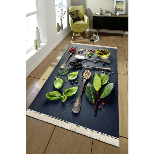 Modern Kitchen Rugs Decorated With Spices