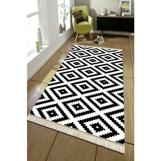 Modern Black And White Patterned Office Carpet