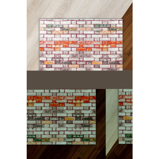 Modern Orange Office Carpet With Tiled Wall Pattern