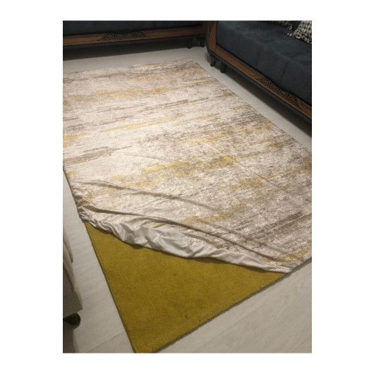 Colorful Golden Velvet Carpet Cover