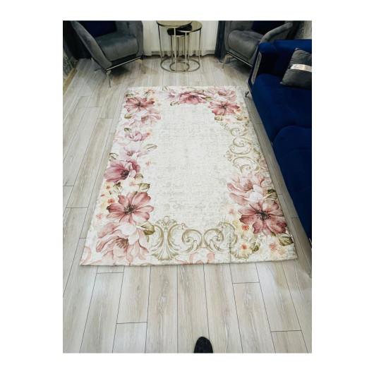 Silk Floral Rug Holder