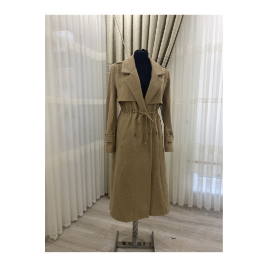 Womens Brown Cashmere Coat Size 40