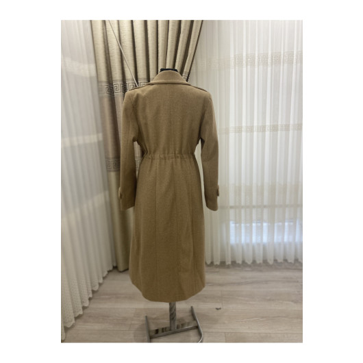 Womens Brown Cashmere Coat Size 44