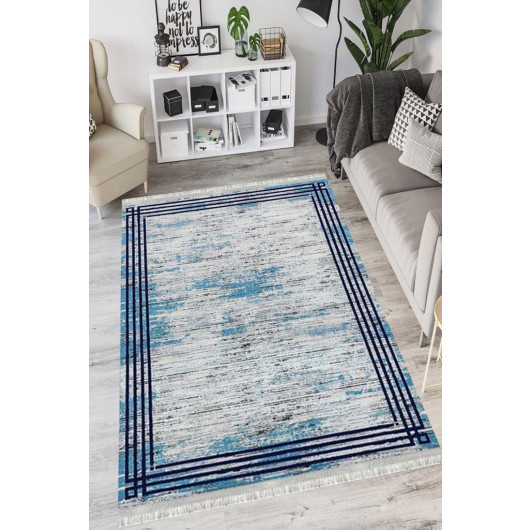 Non Slip Leather Based Washable Digital Printing Modern Carpet Runner