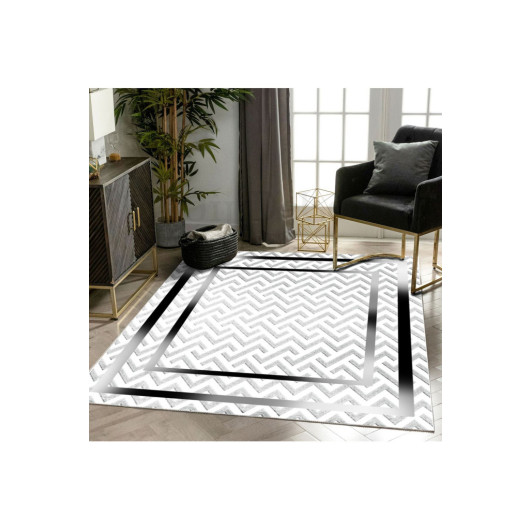 Gray Fringeless Digital Carpet New Scandinavian Living Room Carpet