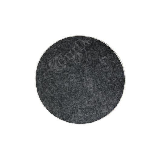 Anthracite Fringeless Digital Round Carpet Non Slip Washable Living Room Carpet