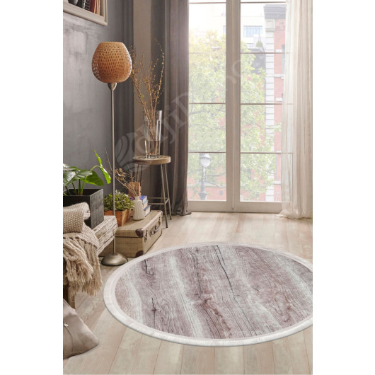 Mink Fringed Digital Round Carpet Non Slip Washable Kitchen Living Room Carpet