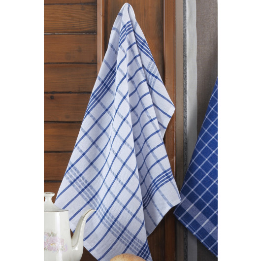 Set Of 4 Kitchen Towels 50X70 Cm Cotton Blue
