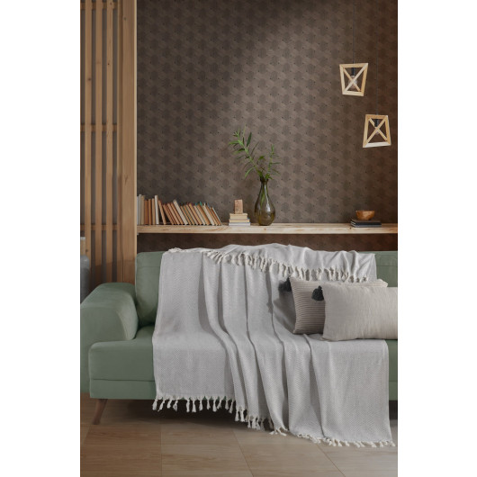 Natural Gray Sofa Cover 180X210 Cotton