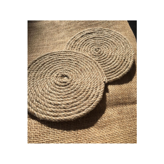 Bohemian Wicker Rope Wall Plate Set Of 2