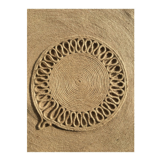 Bohemian Wicker Rope Rope Wall Plate White 6 Pieces