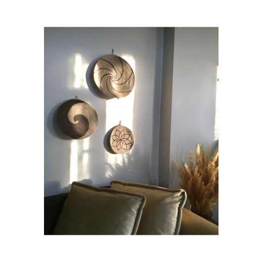 Bohemian Brown Triple Wall Plate 3 Pieces