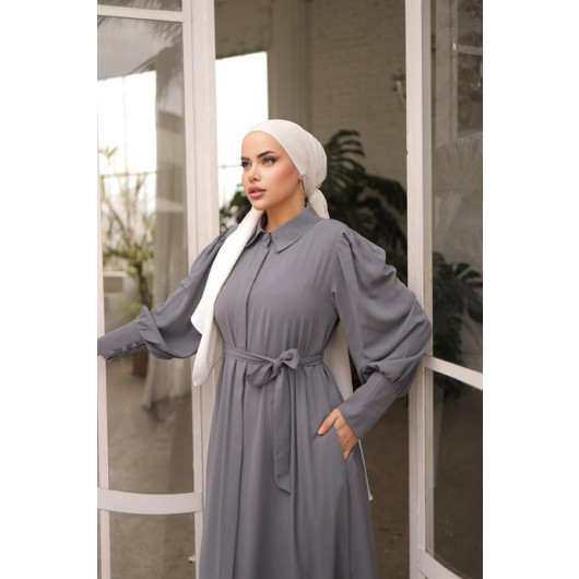 Hidden Button Ababia Gray