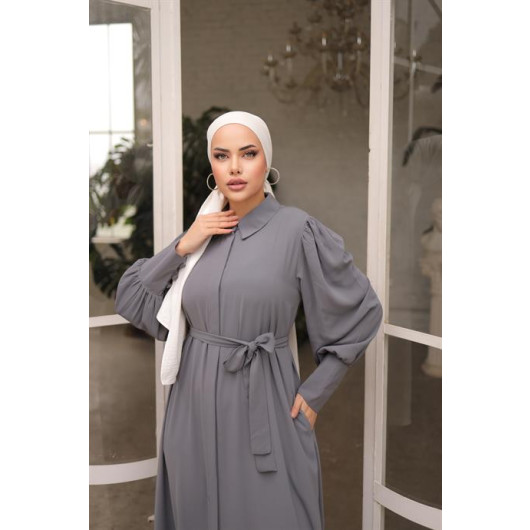 Hidden Button Ababia Gray