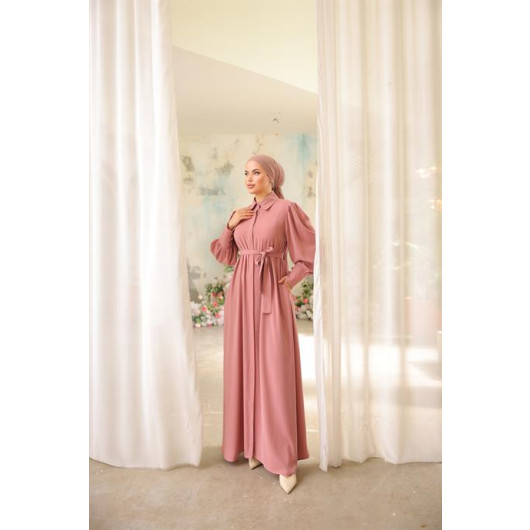 Hidden Button Ababia Pink