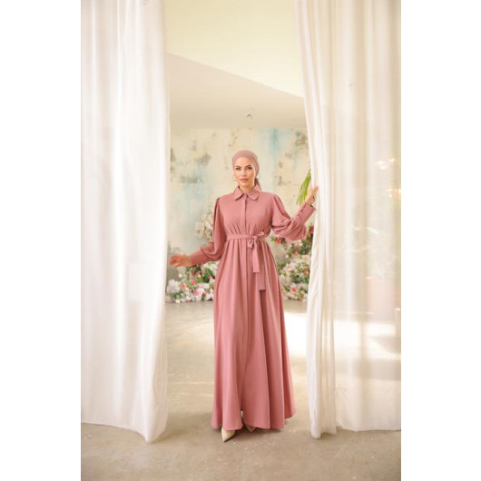 Hidden Button Ababia Pink