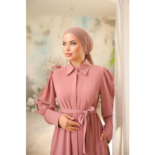 Hidden Button Ababia Pink