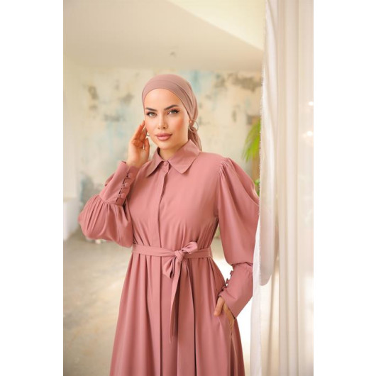 Hidden Button Ababia Pink