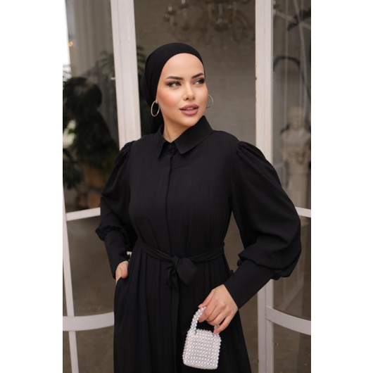 Hidden Button Ababia Black