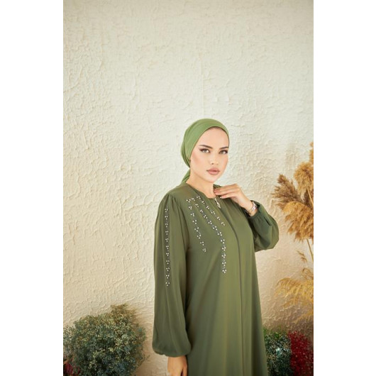 Medina Silk Abaya Green