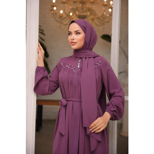 Medina Silk Shawl Purple