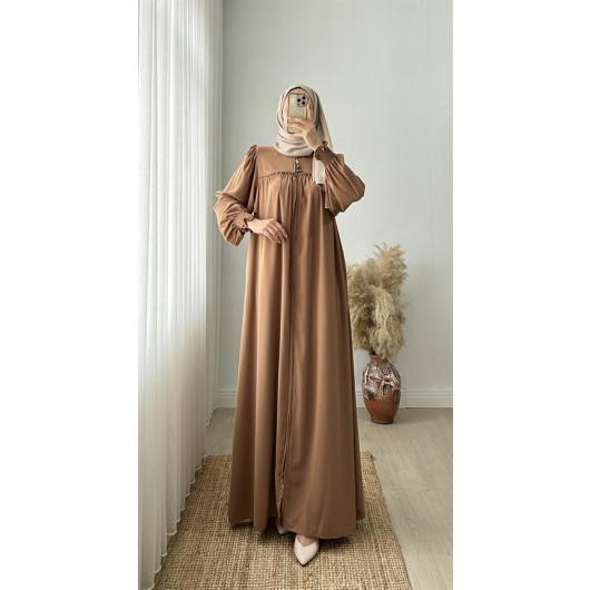 Decorative Overlocked Abaya With Robe Taba
