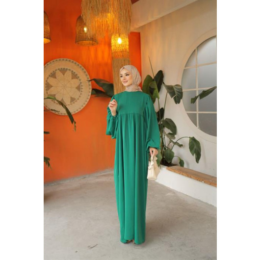 Hijab Balloon Oversized Dress Emerald