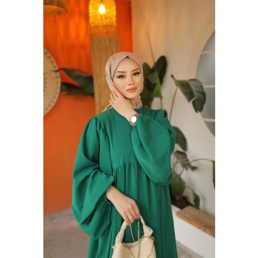 Hijab Balloon Oversized Dress Emerald
