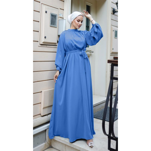Women's Eid Dress For Veiled Women, Loose, Blue