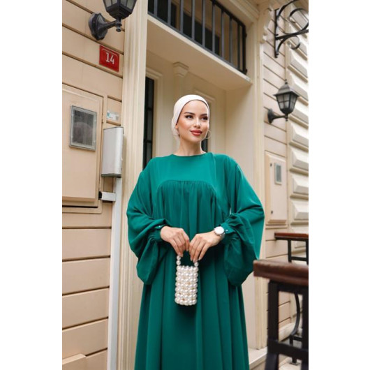 Hijab Robal Oversized Dress Emerald