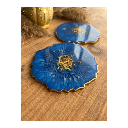 Gold Leaf Single Coaster Atlas, Transparent