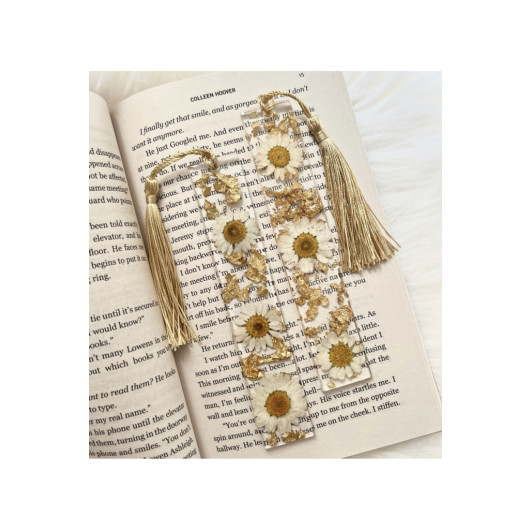 Epoxy Bookmark With Real Dried Daisy 1 Piece