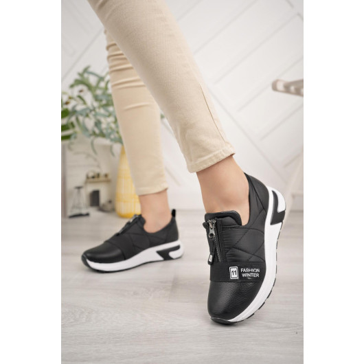 Aymood Womens Casual Shoes With Stripe Elastic Detail
