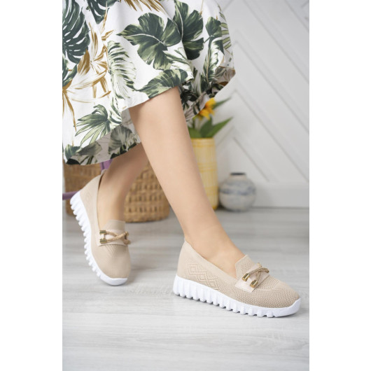 Womens Knitted Shoes With Thick Sole
