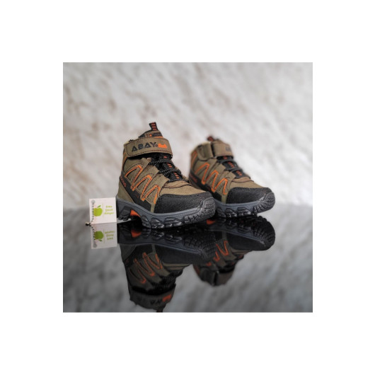 Furry Waterproof Unisex Children Winter Boots Shoes Brown 23