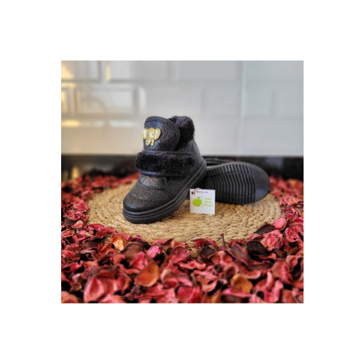 Waterproof Orthopedic Winter Girls Baby Boots Shoes Black 22