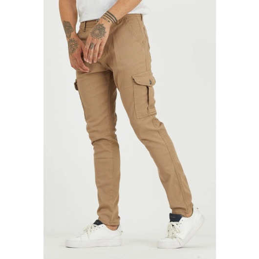 Mens Black And Camel Two Piece Cargo Pants L