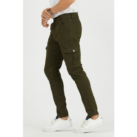 Mens Comfortable Two Piece Pants, Black And Olive, Size M
