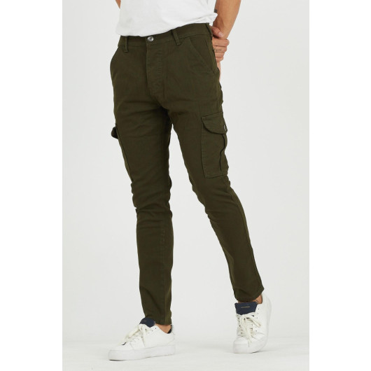 Mens Comfortable Olive Two Piece Cargo Pants M