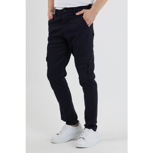 Mens Comfortable Navy Two Piece Cargo Pants S