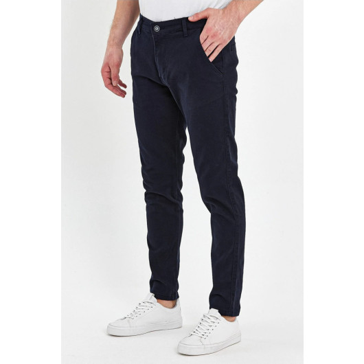 Mens Black And Navy Chino Pants, Two Pieces, Size 33