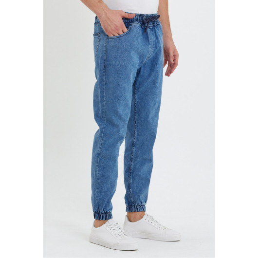 Mens Denim Casual Street Style Jean Jogger Pants Blue Size 40