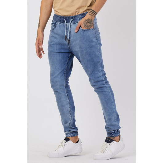 Mens Jogger Pants, Blue Jeans, Size 36