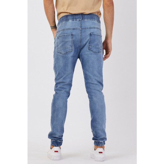 Mens Jogger Pants, Blue Jeans, Size 40