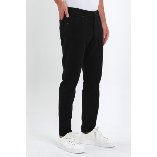 Mens Spring And Comfortable Chino Pants, Black, Size 31