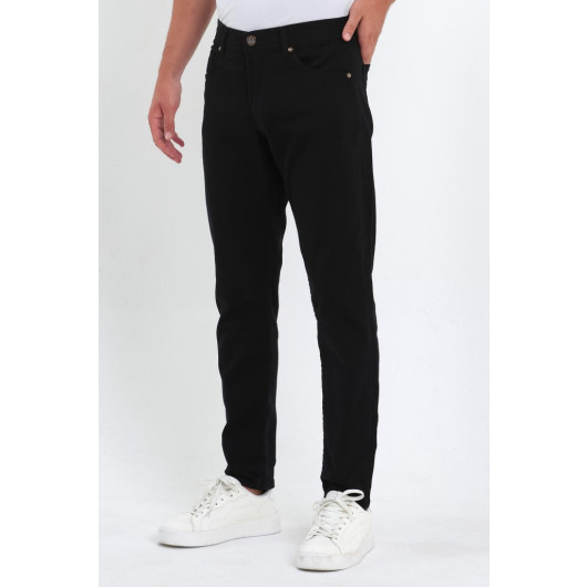 Mens Spring And Comfortable Chino Pants, Black, Size 33